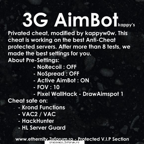 dwonald  ))
dwonald :   3g - kappy's privated aimbot